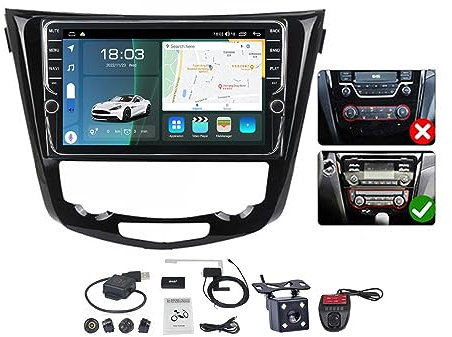 Android 11 Autoradio mit Navi für Nissan X-Trail 3 T32/Qashqai 2 J11 2013-2022 Radio FM AM RDS Car Radio 9 Zoll-IPS-Dispaly CarPlay Android Auto Lenkradsteuerung/BT 5.0 Hände frei ( Color : B , Size :