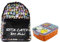 Theonoi Set kompatibel mit Pokemon Rucksack Backpack Schulrucksack Schulranzen Schultaschen (Dose + Bag)