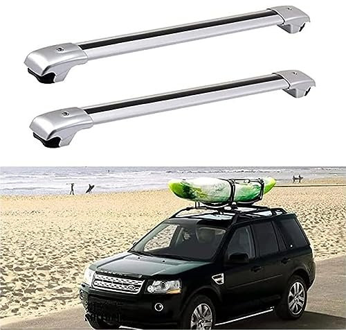 Dachträger-Set Dachträger-Querstangen Dachträger aus Aluminium für La-nd Ro-ver LR2 Freelander 2 2006-2016 2 Stücke
