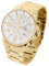 Taffstyle Herren Armbanduhr Edelstahl Wasserdicht Quarz Analog Datum Stopp Stoppuhr Alarm Chronograph Uhr Flieger Sport Fliegeruhr Sportuhr Groß XXL Herrenuhr Männer Gold Weiß