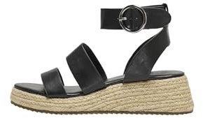 ONLY Damen ONLMINERVA-1 PU Heel NOOS Espadrille, Black, 38 EU