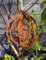 Generisch NEU !! Windspiel Vogel - Spatz ø 18 cm aus Metall in Edelrost Garten Deko Mediterran