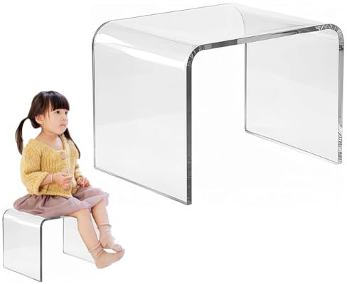 Zruyeui Tritthocker, 22,9 cm, Acryl, Einstufiger Hocker, hält bis zu 113 kg, für Badezimmer, Küche, Hilfshocker