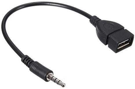 UNbit 3,5-mm-Stecker A-Dio AUX-Buchse auf USB 2.0 Typ A Buchse OTG-Konverter-Adapterkabel Drahtkabel Stereo-A-Dio-Stecker Autozubehör