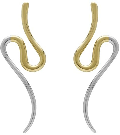 Victoria Cruz Damen-Ohrringe Copenhagen Wellen Bicolor A4818-BT