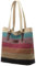 SNUG STAR Handtasche Damen,Canvas Tasche Damentasche Multi-Color-Striped Umhängetasche Damen Groß Schultasche Canvas Shopper Tasch Muttertag Geschenk Hobo Bag (K stylen)
