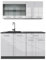 Vicco Singleküche R-Line, Weiß Hochglanz/Anthrazit, 140 cm, AP Anthrazit