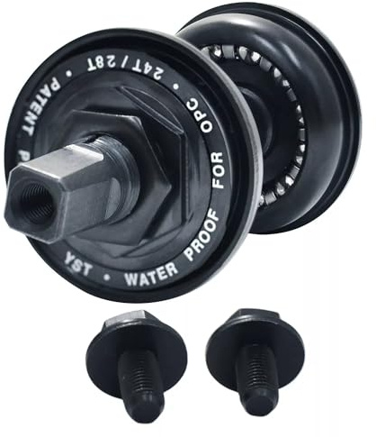 YST BMX Wernch Typ Wasserdichtes System, 127 mm, quadratische Kegelspindel BB, schwarz, YT3055