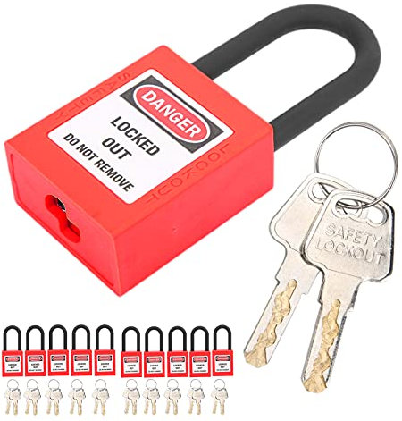 Lockout Tagout Schlösser, 10PCS 38 Mm Nylon-Vorhängeschloss Isoliertes Sicherheits Staubdicht Technisches