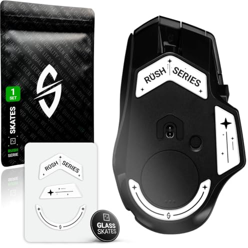 SensoryBoost Rush Glides (1 Jeu) – pour Logitech G502 X Plus, Lightspeed | VERRE – Patins de souris en verre pour une glisse ultrarapide et directe, à bords arrondis – Non adaptés aux tapis en verre