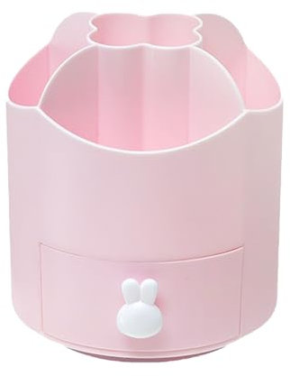 Sahgsa Pot à crayons en plastique, rotatif à 360 °, joli porte-stylo avec grande capacité, organisateur de bureau pour fournitures de bureau à domicile, rangement de bureau et stationnaires