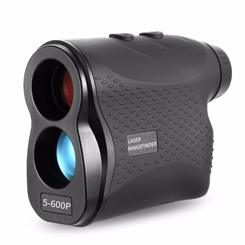 NQYZZFA Rangefinder for Golf & Hunting with Slope And Angle Switch, Flag-Lock with Vibration, Horizontal Distance, Distance Measuring Range, 6X Waterproof, Free Battery,500M,Black