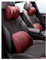 CXLHZCJB Lendenkissen Rückenstützkissen Memory-Schaum-Kissen für Autositz, Bürostuhl, Zuhause, Sofa oder Couch, Kissen mit niedriger Rückenlehne, Stuhl, Auto-Nackenkissen, Kissen mit (Farbe: Rotwein,