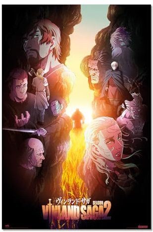 Grupo Erik Poster Vinland Saga Kunstdruck - Deko Wohnzimmer oder Deko Schlafzimmer - Deko Zimmer - Größe 61 x 91 - Offizieller Vinland Saga Fanartikel