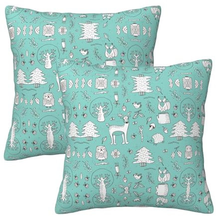 Loppott Dekokissen mit Lama-Alpaka-Motiv, dekorative Kissenbezüge für Wohnzimmer, Schlafzimmer