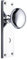 Designer Levers - Victorian Knob On Bathroom Backplate Polished Chrome