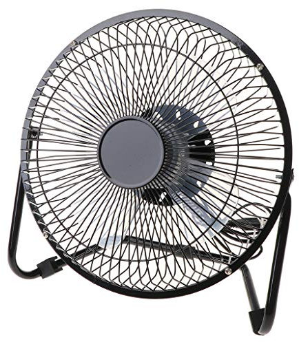 Ventilador de escritorio portátil de metal alimentado por USB de 8 pulgadas con 2 velocidades para el hogar, oficina, mesa al aire libre