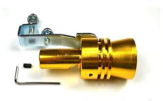 AJOHBM Auspuffblenden Autoauspuff-Turbo-Sound-Pfeife Für Mercedes Für Benz W211 W203 W204 W210 W124 AMG W202 Auto-Endschalldämpfer(Gold)