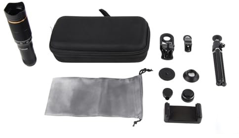 Objectif de Caméra de Téléphone 32X Objectif Zoom de Téléphone Portable Portable avec TéléObjectif à Clipser pour Smartphone, Objectif de Télescope de Téléphone Portable HD à