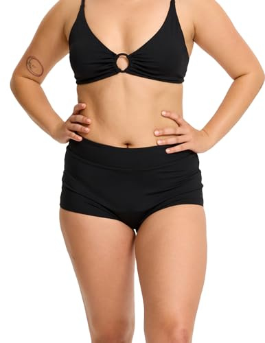 Modibodi Period Protection Swimwear High Absorbency 50ml Black Swim Bottoms Leakproof Swim Shorts 22/4XL