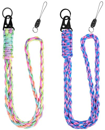 Vicloon Cordones Largos para el Cuello, Paracord Llavero Correa, Corto Cordón para Cuello Llaves, Aplicable a Llaves Tarjetas de Identificación Soporte, Oficina, Escuela