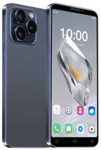 JtQtJ Mobile Phone of the Day Offer, 5.0 IPS Display, Dual SIM, 16GB ROM, Dual Cameras, Support:Wifi,GPS,Bluetooth,Face ID Cheap Phone (JtQ15P-Navy Blue)