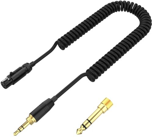 Zosvoses Ersatzkabel Spiralkabel für AKG K702, Q701, K712, K240 Serie, K271 Serie Kopfhörer - Audiokabel mit 6,35mm Adapter & vergoldeten Steckern