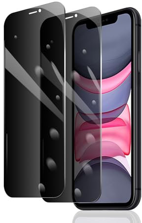 2 Stück Sichtschutz Schutzfolie für iPhone 11/iPhone XR, Anti-Spy Panzer Schutz Glas, Anti-Spionage Panzerfolie, Display Sichtschutzfolie aus gehärtetem Glas, Privacy Schutzglas, Anti- Kratzer