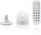 Auraglow Rechargeable Wireless LED Light Bulb with Remote – Battery-Powered, Dimmable, Colour-Changing, Wall & Ceiling Mounted or E27/B22/E14 Adaptor (1, E14 Light Source with Remote)