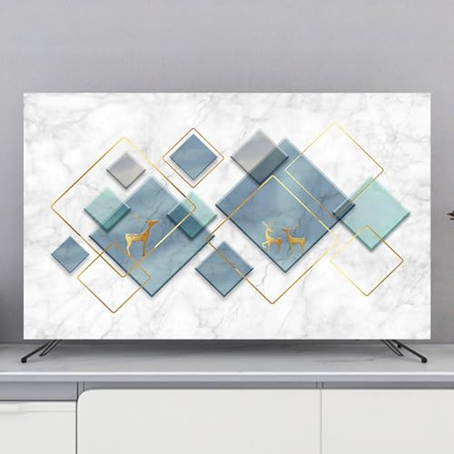 Tv Protector Cover for 32-85 Inches,Monitor Cover,Outdoor Tv Covers,Modern Computer Dust Cover,Screen Protector Decoration for Flat and Curved Screens,Thick and Durable,Washable C,85in