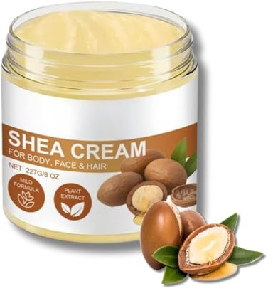 Natürliche Sheabutter Bio Creme für Gesicht, Körper und Haare – Feuchtigkeitsspendend, Nicht Fettend, Mit Sheabutter Bio für Kosmetik, Shea Moisture für Anti-Aging und Straffungseffekt,227g