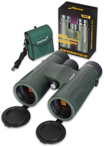 Levenhuk New Karma PRO ED 12x42 Fernglas für Erwachsene – Kompakt, Leicht | Professionell, Wasserdicht, mit BaK4-Prismen & FMC-Linsen, Ideal für Vogelbeobachtung, Jagd, Wandern & Konzerte