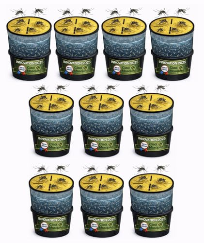 Piège Moustique Tigre & Larves Lot de 10 – Anti Moustique Extérieur Écologique sans Insecticide Ni Électricité – Eau Stagnante Jardin Piscine Terrasse – Ciao Mosquito®