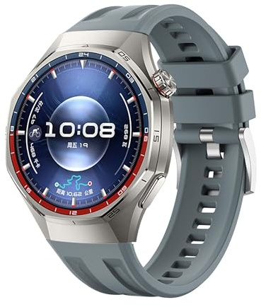 Wigento Silikon Armband für Huawei Watch GT 6 Pro, Schnellverschluss, verstellbar, weich und komfortabel, passgenaues Uhrenarmband (Blau)