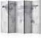 RAUMTEILER/PARAVENT B&D XXL Raumteiler Weltkarte Foto Paravent 225x172 cm beidseitig auf Vlies-Leinwand Bedruckt Trennwand Spanische Wand Sichtschutz Raumtrenner Home Office grau k-A-0015-z-c