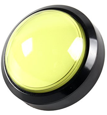 EG STARTS Arcada 4 Pulgadas 100mm Big Dome 12V LED Pulsadores Iluminados con microinterruptor para Arcade Machine Video Juegos Partes (Amarillo)