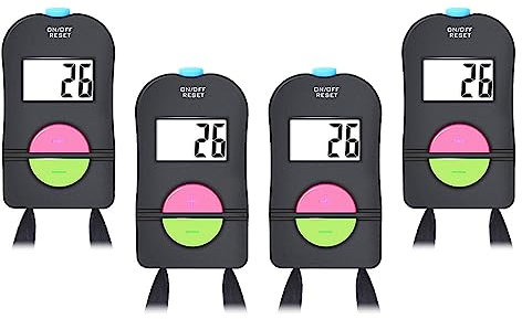 Hitopin 4PCS Elektronische Digital Handzähler, Digital Kleiner Handzähler für Golf Sport, Elektronischer Addieren/Subtrahieren Manuellen Clicker