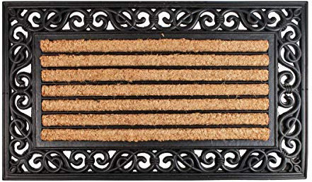 Spetebo Kokos Fußmatte 75x45 cm - Schmutzfangmatte Fußabtreter Türmatte Türvorleger Außen