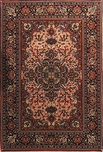 Mollaian Rugs Ilam Ningxia Tapis Original Chinois Extra Fin Laine et Soie 142 x 95 cm