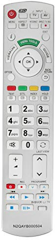 ALLIMITY N2QAYB000504 Fernbedienung Ersetzt für Panasonic TX-L32D28EP TX-L32D25E TX-L32G20E TX-P42GT20E N2QAYB000673 N2QAYB000504 TX-L37D25E TX-L37G20E TX-P42GW30S TX-L37V20E TX-L42D25E