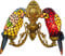 Blivuself Tiffany Wandlampen Licht Britische moderne Korridor Tiffany Papageien-Vogel-Doppelkopf-Wandlampe Tier Papagei Farbe Glas bar Restaurant Glaslampe