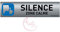 Plaque de porte aluminium brossé imprimé -Dimensions 200 x 50 mm - Double face adhésif au dos - Impression UV directement sur l'aluminium (Pas de contre collage) (silence)