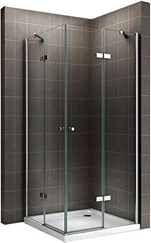 Cabine de douche 90x90 cm Hauteur 180 cm - verre transparent