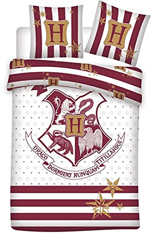 Harry Potter – Bettwäsche 140 x 200 cm – Hogwarts '100% Bio-Baumwolle