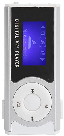 Dilwe 16GB MP3 Player, Portable Stereo Sound MP3 Music Player with LED Flashlight, BackClip LCD Mini Screen Music Media Player