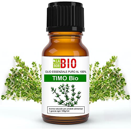 Timo timolo Bio Olio essenziale 100% Puro 30 ml - Uso interno Terapeutico Alimentare Diffusori Aromaterapia Cosmetica Cucina - Laborbio