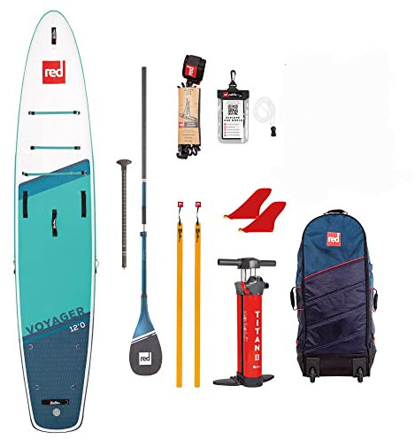 Red Paddle, Voyager MSL & Hybrid Tough Sup-Paddel, Sup and Paddle Sup, Grün/Weiß, 3,8 m, Unisex