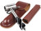 Manueller Bohrer, Holzbearbeitung Handbohrer Handgefertigter Bohrer mit Ledertasche für Bushcraft Siedler Schraubenschlüssel Holzbohrer Bohrer Outdoor Holz Peg Hole Maker für Camping (Brown)