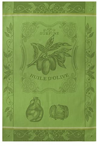 Coucke Bedrucktes Baumwoll-Jacquard-Geschirrtuch, Ölflasche, 50 x 75 cm