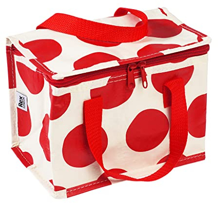 dotcomgiftshop Rex London Red on White Spotlight Lunch Bag